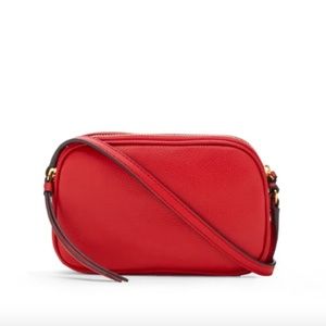 Banana Republic Red Leather Crossbody Bag